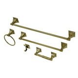 Monarch 5-Piece 18-Inch and 24-Inch Towel Bars Bathroom Accessory Set