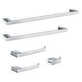 Metzinger 5-Piece 18-Inch and 24-Inch Towel Bars Bathroom Accessory Set