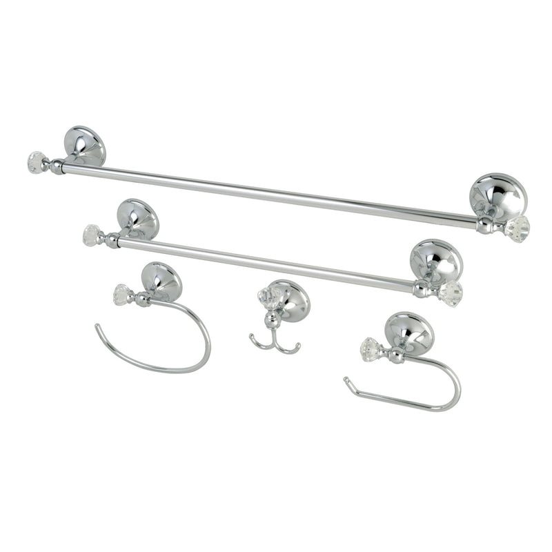 Celebrity 5-Piece 18-Inch and 24-Inch Towel Bars Bathroom Accessory Set