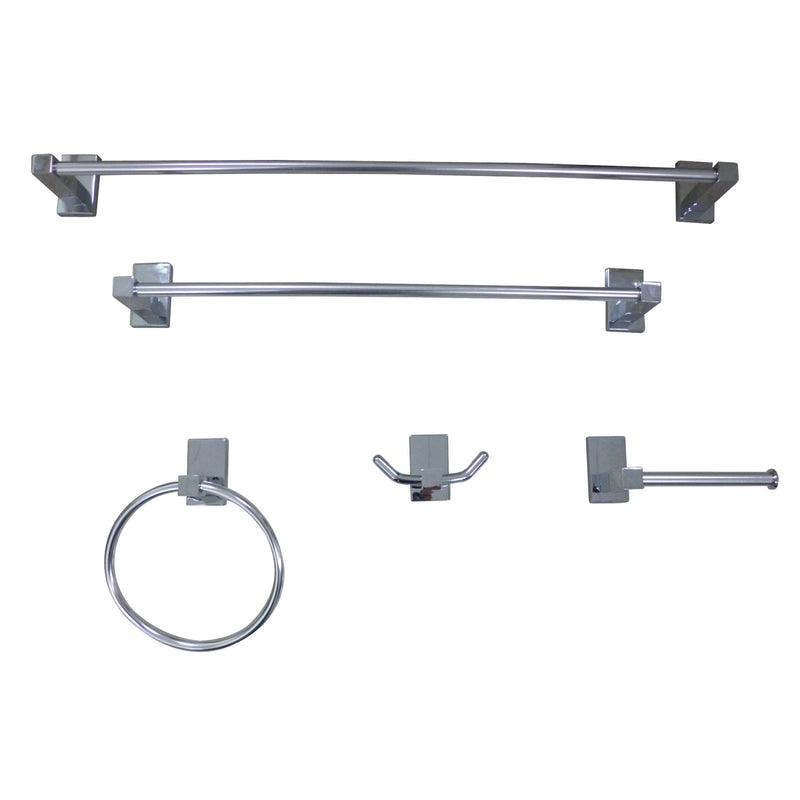 Continental 5-Piece 18-Inch and 24-Inch Towel Bars Bathroom Accessory Set