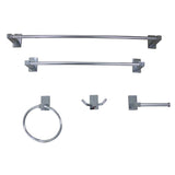 Continental 5-Piece 18-Inch and 24-Inch Towel Bars Bathroom Accessory Set