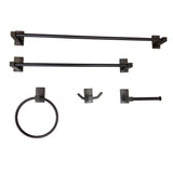 Continental 5-Piece 18-Inch and 24-Inch Towel Bars Bathroom Accessory Set