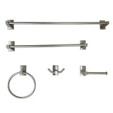 Continental 5-Piece 18-Inch and 24-Inch Towel Bars Bathroom Accessory Set