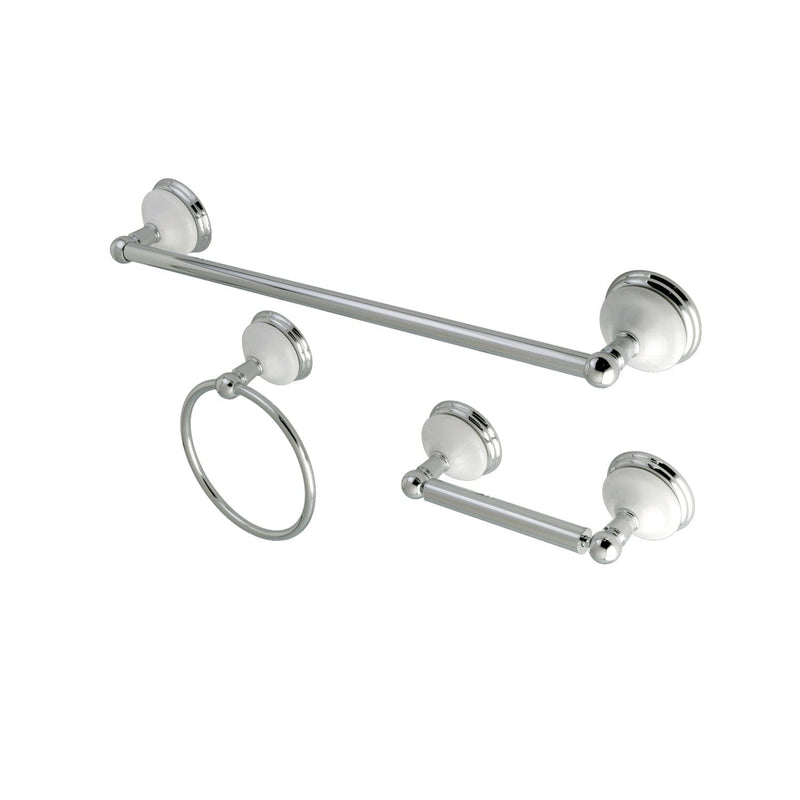 Victorian 3-Piece 18-Inch Towel Bar Bathroom Accessory Set