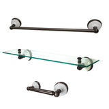 Victorian 3-Piece 18-Inch Towel Bar Bathroom Accessory Set