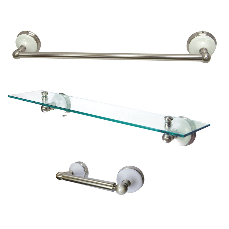 Victorian 3-Piece 18-Inch Towel Bar Bathroom Accessory Set