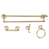 Victorian 4-Piece 24-Inch Dual Towel Bar Bathroom Accessory Set