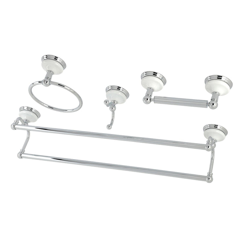 Victorian 4-Piece 24-Inch Dual Towel Bar Bathroom Accessory Set