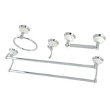 Victorian 4-Piece 24-Inch Dual Towel Bar Bathroom Accessory Set