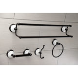 Victorian 4-Piece 24-Inch Dual Towel Bar Bathroom Accessory Set