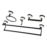 Victorian 4-Piece 24-Inch Dual Towel Bar Bathroom Accessory Set