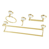 Victorian 4-Piece 24-Inch Dual Towel Bar Bathroom Accessory Set