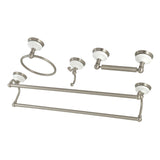 Victorian 4-Piece 24-Inch Dual Towel Bar Bathroom Accessory Set