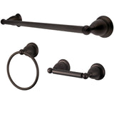 Heritage 3-Piece 18-Inch Towel Bar Bathroom Accessory Set