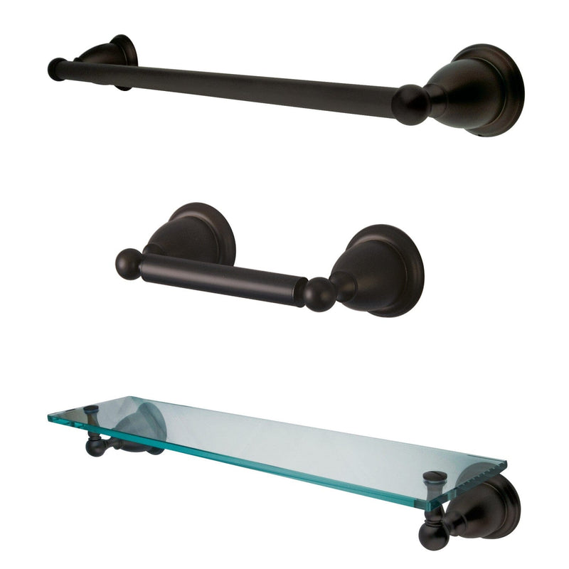 Heritage 3-Piece 18-Inch Towel Bar Bathroom Accessory Set