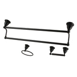Heritage 3-Piece 24-Inch Dual Towel Bar Bathroom Accessory Set