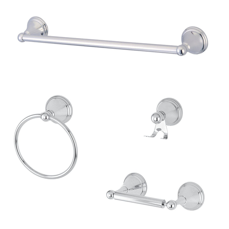 Governor 4-Piece 24-Inch Towel Bar Bathroom Accessory Set