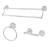 Governor 3-Piece 24-Inch Dual Towel Bar Bathroom Accessory Set