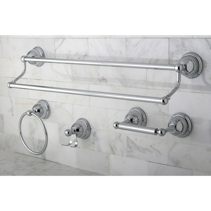 Restoration 4-Piece 24-Inch Dual Towel Bar Bathroom Accessory Set
