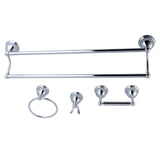 Restoration 4-Piece 24-Inch Dual Towel Bar Bathroom Accessory Set