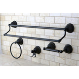 Restoration 4-Piece 24-Inch Dual Towel Bar Bathroom Accessory Set