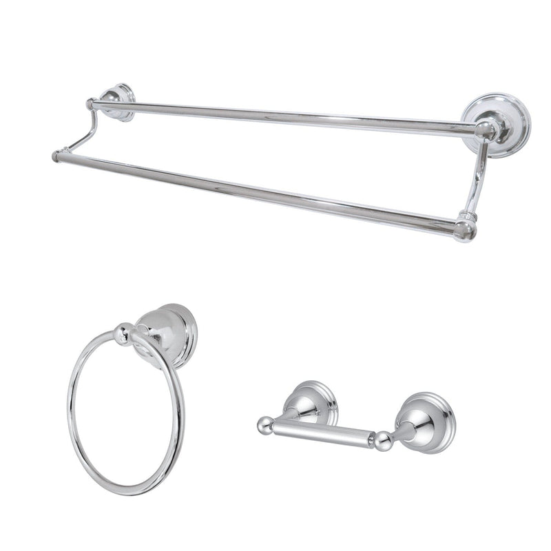Restoration 3-Piece 24-Inch Dual Towel Bar Bathroom Accessory Set