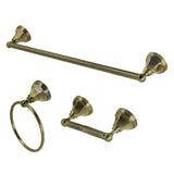 Metropolitan 3-Piece 24-Inch Towel Bar Bathroom Accessory Set