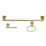 Concord 3-Piece 24-Inch Towel Bar Bathroom Accessory Set