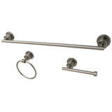Concord 3-Piece 24-Inch Towel Bar Bathroom Accessory Set
