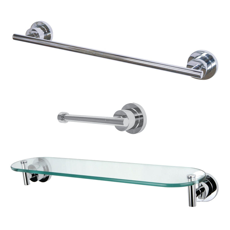 Concord 3-Piece 18-Inch Towel Bar Bathroom Accessory Set