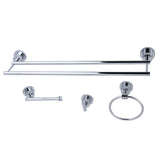 Concord 4-Piece 24-Inch Dual Towel Bar Bathroom Accessory Set