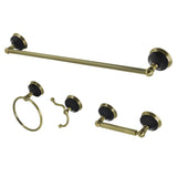 Water Onyx 4-Piece 24-Inch Towel Bar Bathroom Accessory Set