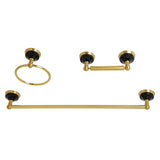 Water Onyx 3-Piece 24-Inch Towel Bar Bathroom Accessory Set