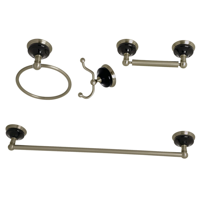 Water Onyx 4-Piece 18-Inch Towel Bar Bathroom Accessory Set
