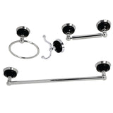 Water Onyx 4-Piece 18-Inch Towel Bar Bathroom Accessory Set