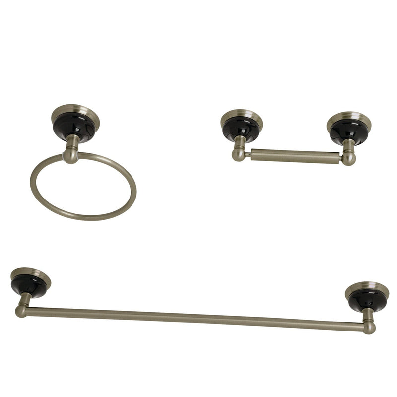 Water Onyx 3-Piece 18-Inch Towel Bar Bathroom Accessory Set