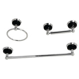 Water Onyx 3-Piece 18-Inch Towel Bar Bathroom Accessory Set