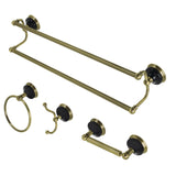 Water Onyx 4-Piece 24-Inch Dual Towel Bar Bathroom Accessory Set