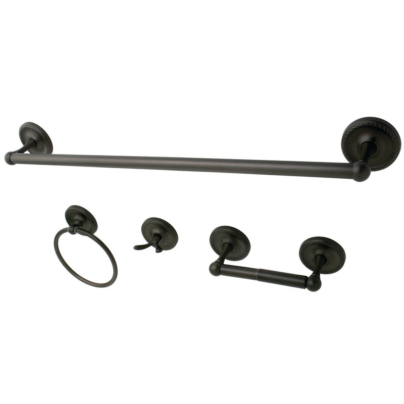 Concord 4-Piece 24-Inch Towel Bar Bathroom Accessory Set