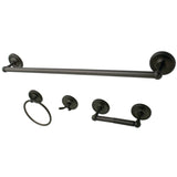 Concord 4-Piece 24-Inch Towel Bar Bathroom Accessory Set