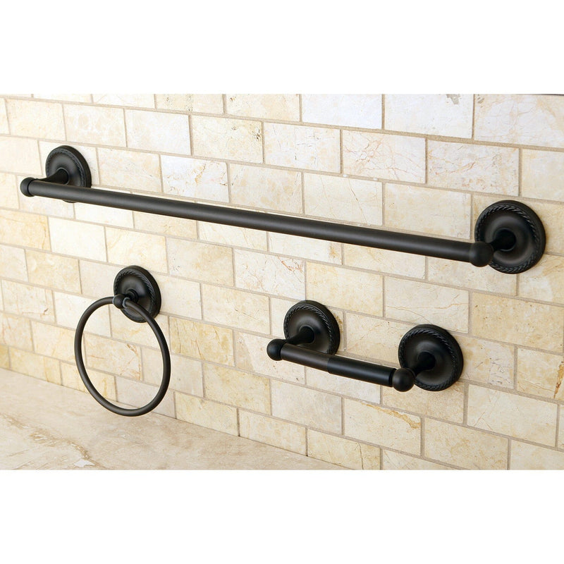 Concord 3-Piece 24-Inch Towel Bar Bathroom Accessory Set