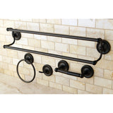 Laurel 4-Piece 24-Inch Dual Towel Bar Bathroom Accessory Set