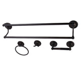 Laurel 4-Piece 24-Inch Dual Towel Bar Bathroom Accessory Set