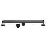 Watercourse 28-Inch Stainless Steel Linear Shower Drain with Reversible Tile Insert and Flat Grate