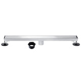 Watercourse 28-Inch Stainless Steel Linear Shower Drain with Reversible Tile Insert and Flat Grate