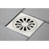 Watercourse 4-Inch Square Grid Shower Drain with Hair Catcher