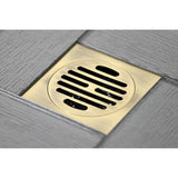Watercourse 4-Inch Square Grid Shower Drain with Hair Catcher