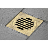 Watercourse 4-Inch Square Grid Shower Drain with Hair Catcher