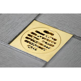 Watercourse 4-Inch Square Grid Shower Drain with Hair Catcher