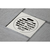 Watercourse 4-Inch Square Grid Shower Drain with Hair Catcher